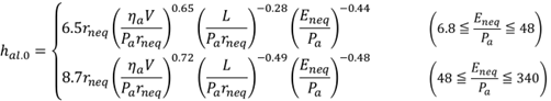 ニップありの中心駆動巻取における初期空気厚みの算出（Chang）ー数式