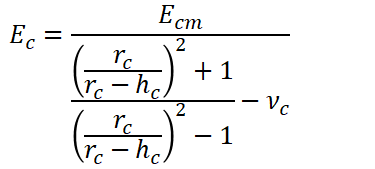 コアの構造ヤング率の計算式