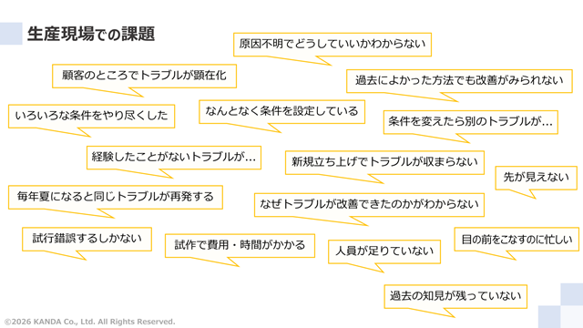 製造現場での課題